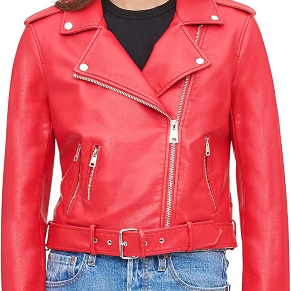 NWT LEVIS FAUX LEATHER MOTORCYCLE JACKET SIZE SMALL